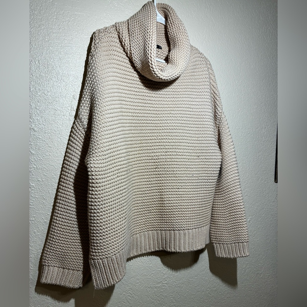 Zara Beige Cowl Neck Sweater - Picture 4 of 4